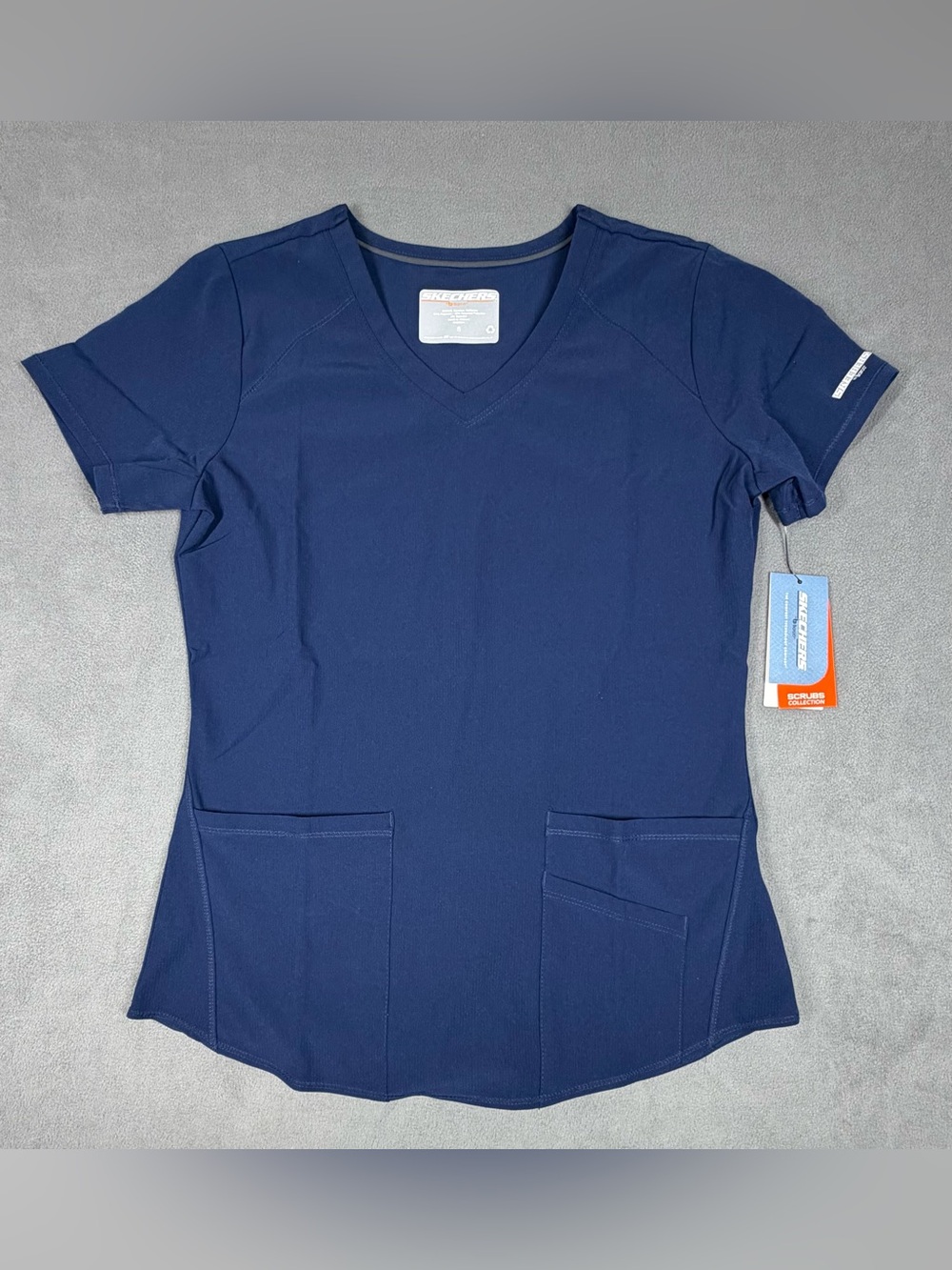 Skechers by Barco Women’s Navy V-Neck Short Sleeve Scrub Top